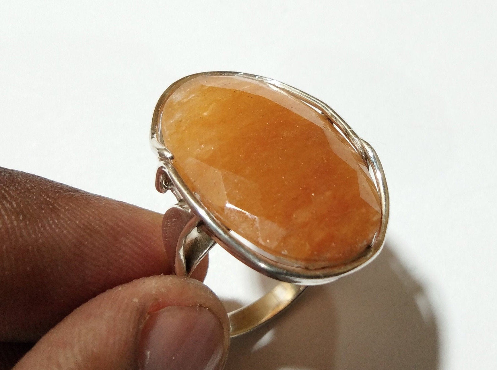Yellow Jade Ring, 925 Starling Silver Jewelry, Yellow Jade Silver Ring, Handmade Ring, Yellow Jade Ring, For Gift Wedding Men & Women.